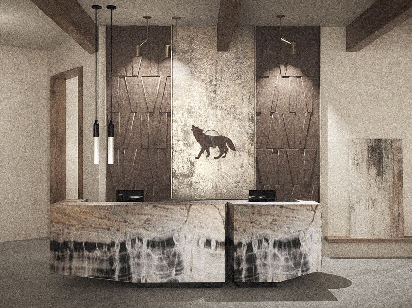 The Albion foyer and front desk check-in